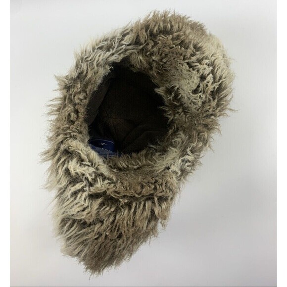 American Eagle Wool Alpaca Faux Fur Trapper Hat Fair Isle Knit Ear Flap One Size - Picture 9 of 14